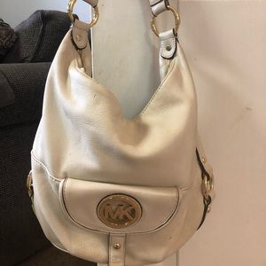 Michael Kors cream leather bag